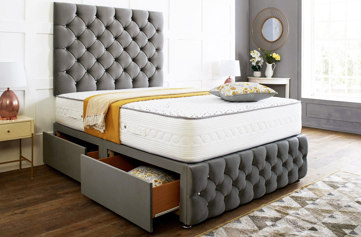 Chesterfield Headboard Bed with Footboard: Luxurious Classic Design with Modern Comfort