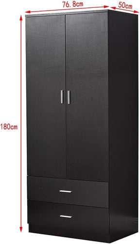 Shadow Luxe 2 Door Wardrobe with Side Mirror