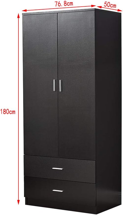 Shadow Luxe 2 Door Wardrobe with Side Mirror