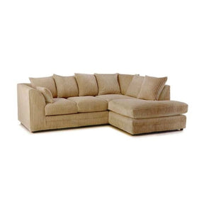 Darcey Jumbo Cord Corner sofa Coffee