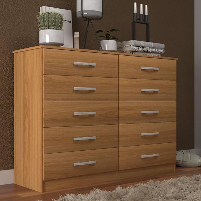 Hallingford White 5+5 Drawer Chest – Stylish Storage Solution