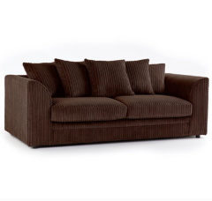 Darcey Jumbo Cord Corner sofa Dark Chocolate