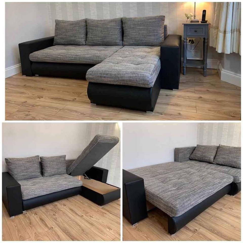 London Cornor L Shape Sofa Bed With Storage Space