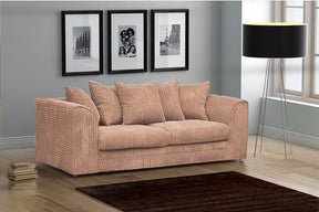 Darcey Jumbo Cord Corner sofa Coffee