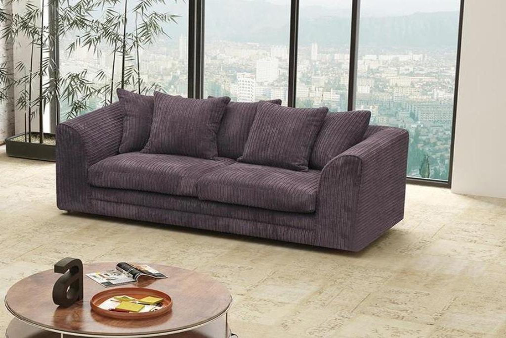 Darcey Jumbo Cord Corner sofa Dark Chocolate