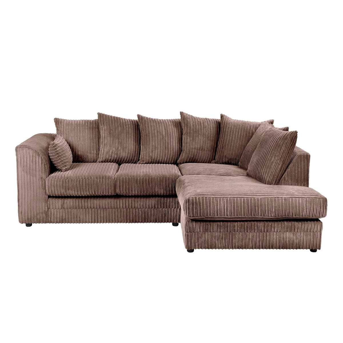 Dylan Luxe Velvet Corner Sofa in Chocolate