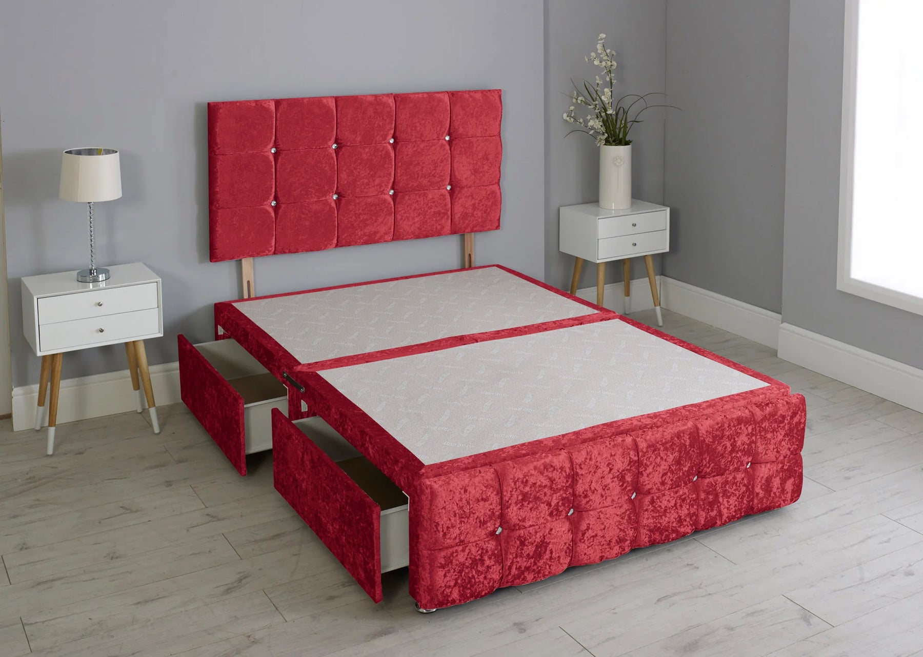 Cuboid Cube Divan Bed with Matching Headboard & Footboard