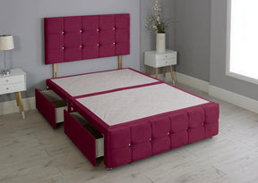 Cuboid Cube Divan Bed with Matching Headboard & Footboard