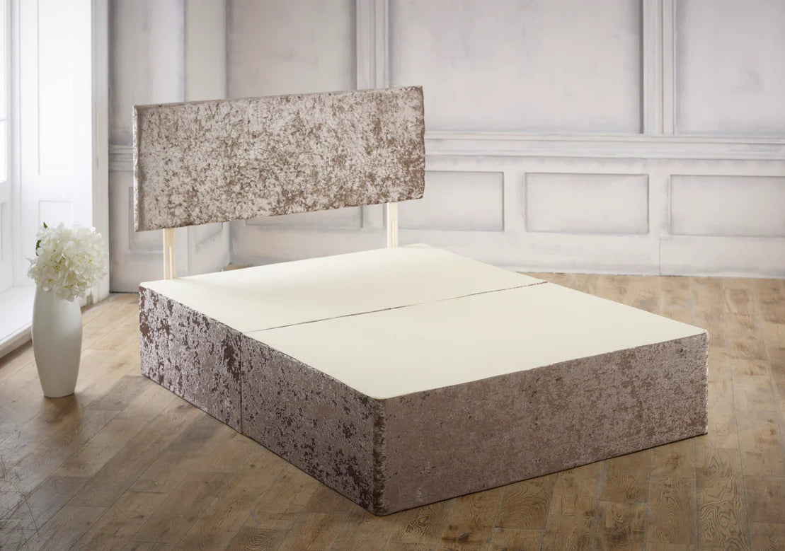 Classic Double Divan Bed Base with Plain Headboard