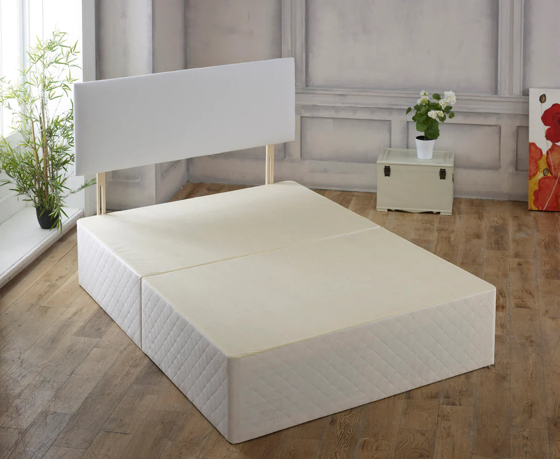 Classic Double Divan Bed Base with Plain Headboard