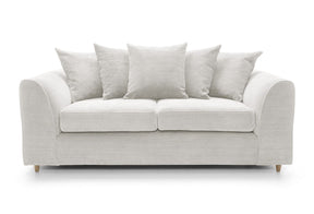 The Dylan Range of plush velvet sofas is renowned for its luxurious feel and stylish design (White, Left Hand Corner Sofa)