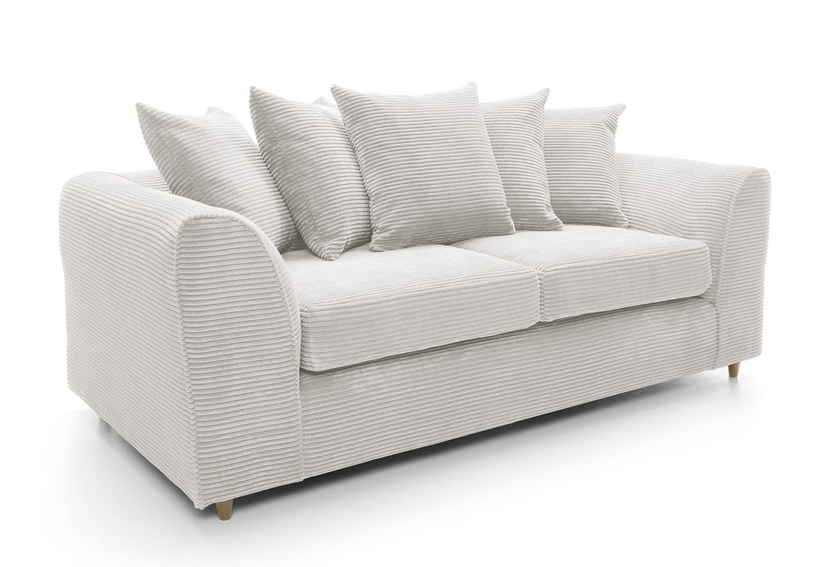 The Dylan Range of plush velvet sofas is renowned for its luxurious feel and stylish design (White, Left Hand Corner Sofa)