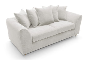 The Dylan Range of plush velvet sofas is renowned for its luxurious feel and stylish design (White, Left Hand Corner Sofa)