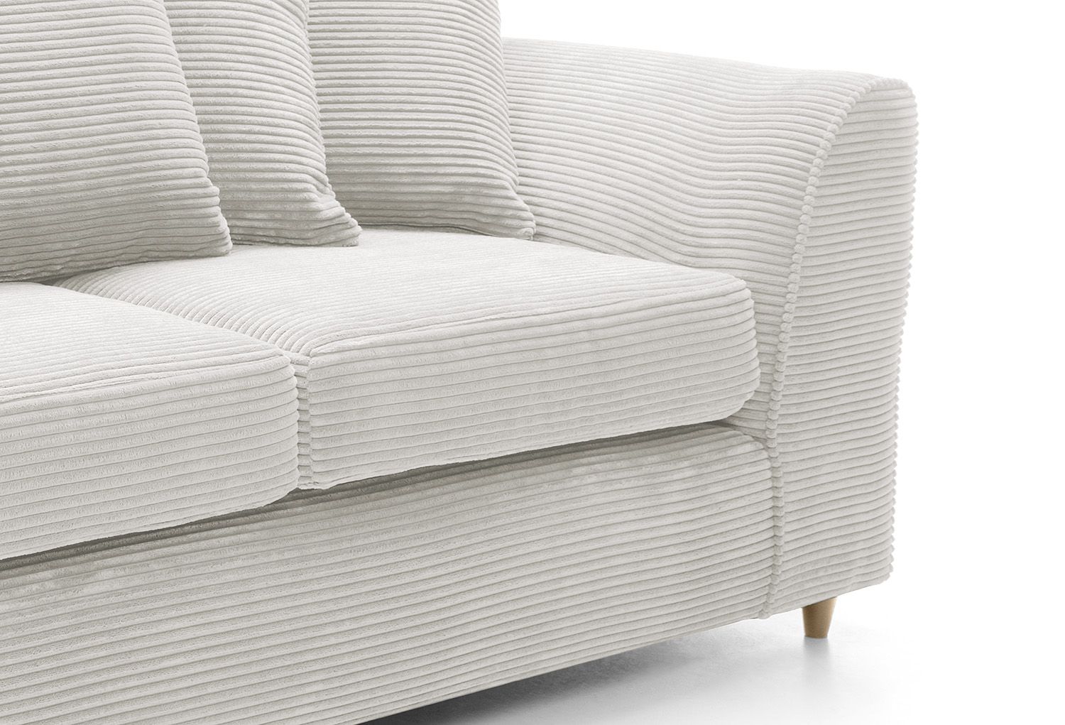 The Dylan Range of plush velvet sofas is renowned for its luxurious feel and stylish design (White, Left Hand Corner Sofa)