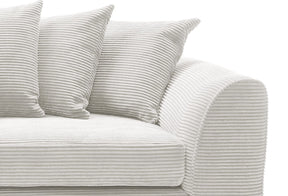 The Dylan Range of plush velvet sofas is renowned for its luxurious feel and stylish design (White, Left Hand Corner Sofa)